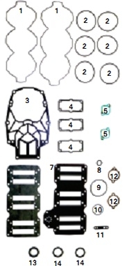Прокладки, к-т, Mercury V6 3.0L Optimax/DFI     500-243