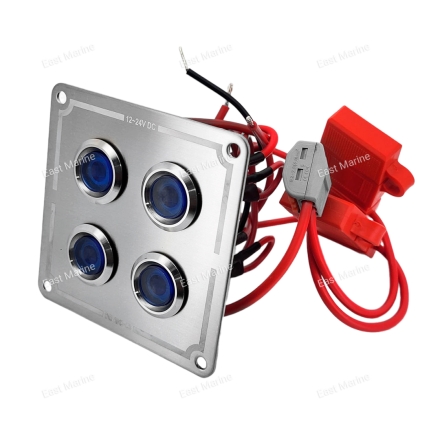 Панель включателей (синих) 12/24V, 15А                   SF50826-4