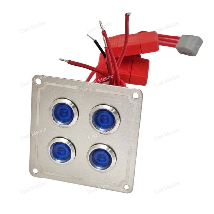 Панель включателей (синих) 12/24V, 15А                   SF50826-4