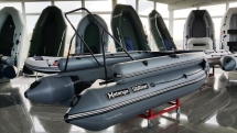 Лодка надувная моторная Хатанга Jet-390 Lux НДНД с фальшбортом серый