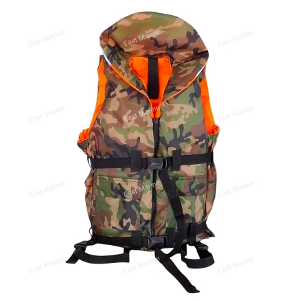 Спасательный жилет (двухсторонний оранж/камуфляж) 110 кг