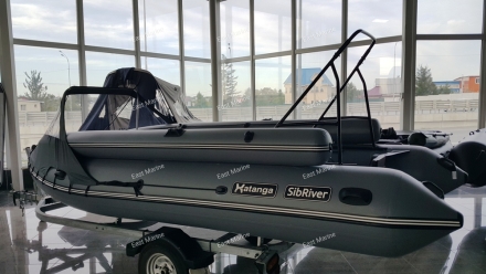 Лодка надувная моторная Хатанга Jet-475 Lux НДНД с фальшбортом серый