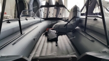 Лодка надувная моторная Хатанга Jet-475 Lux НДНД с фальшбортом серый