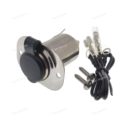 Разьем 12В &quot;прикуриватель&quot;   256-05121 12V, нерж. сталь