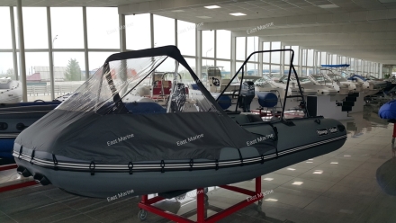 Лодка надувная моторная Хатанга Jet-425 НДНД серый