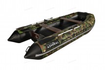 Лодка надувная моторная ADMIRAL 350 с НДНД 3,5м камуфляж/зелёный