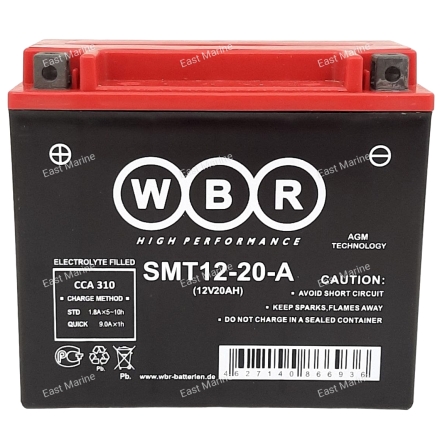 Аккумулятор WBR 175*85*155 SMT12-20A (полярность прямая)