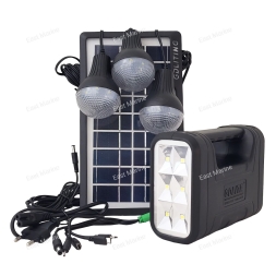 Фонарь кемпинговый GD-8017A, Power Bank, солнечная батарея, 3-три лампочки, зарядка