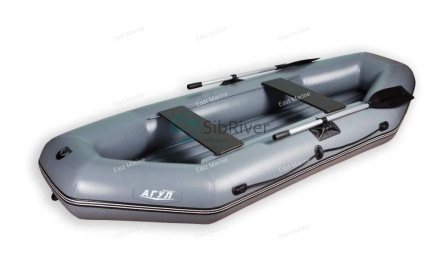 Лодка надувная гребная Агул-300НД надувное дно серый