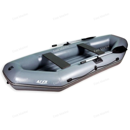 Лодка надувная гребная Агул-300НД надувное дно серый