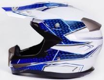 Шлем XP-14 PRO RACE бело/синий