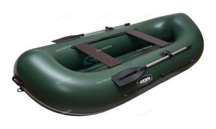 Лодка надувная гребная Ангара-300НД надувное дно зелёный