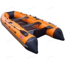 Лодка надувная моторная Алтай 340L с пайолами ораньжевый/чёрный 3,4м