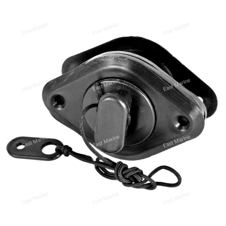 Клапан сливной для лодки чёрный