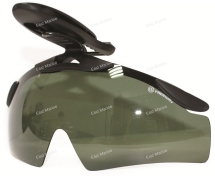 Очки поляризационные с клипсой на козырёк FW 010013-G15 серо-зелёный, жёсткий чехол