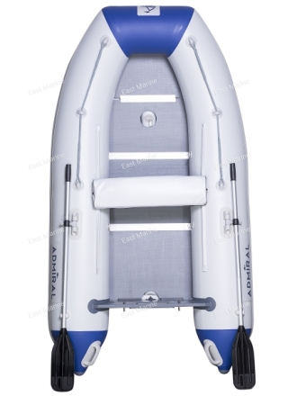 Лодка надувная моторная ADMIRAL 230 с НДНД 2,3м белый/синий