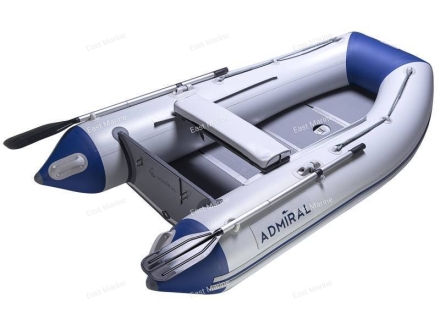 Лодка надувная моторная ADMIRAL 230 с НДНД 2,3м белый/синий