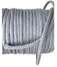 Шнур леерный 12 мм, серый 
