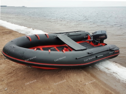 Лодка надувная моторная BADGER AIR LINE ARL420-BLACKK/RED с НДНД 4,2м