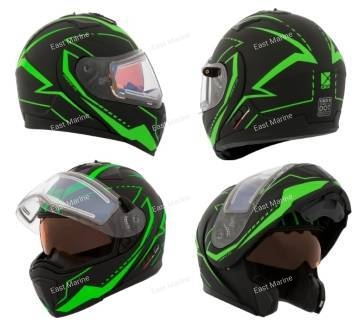 Шлем снегоходный модулярный CKX TRANZ 1.5 RSV VISION EDL, зеленый матовый, (XL)