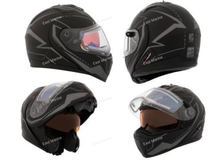 Шлем снегоходный модулярный CKX TRANZ 1.5 RSV VISION EDL, серый матовый (2XL)