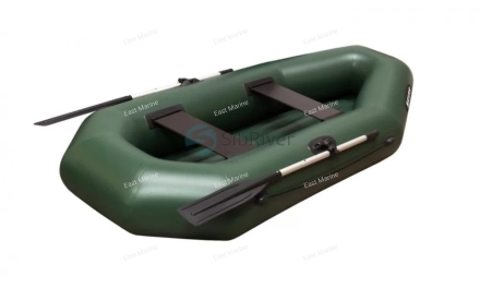 Лодка надувная гребная Skiff-260НД надувное дно зелёный