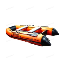 Лодка надувная моторная ALTAIR HDS420FB фальшборт с НДНД ораньжевый/серый