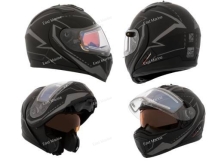 Шлем снегоходный модулярный CKX TRANZ 1.5 RSV VISION EDL, серый матовый (XL)