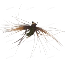Муха донная S-36-14 крючок №14 болотный/коричневые крылья/белый хвостик