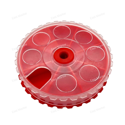 Коробочка круглая с делениями для мелких снастей OF-9001 15х70мм