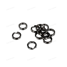 Кольцо заводное OF-6056-12b тест:30кг чёрный/никель