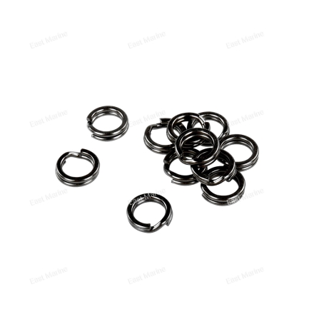 Кольцо заводное OF-6056-12b тест:30кг чёрный/никель