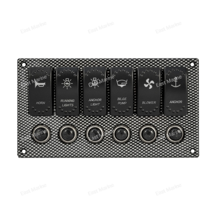Панель, 6 переключателей 12V, 24V SF50720-6