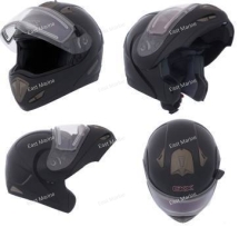 Шлем снегоходный модулярный CKX TRANZ E SOLID EDL, черный (L)