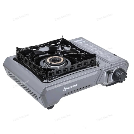 Плита газовая NISUS в кейсе, горелка латунная, ветрозащита (N-MS-2900HCBW)