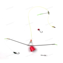 Снасть на камбалу Davy Jones Бабочка (130 гр, крючки №15х1+16х2, Pink UV)