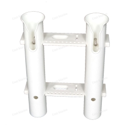 Держатель удилища накладной двойной белый пластиковый K064302