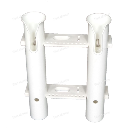 Держатель удилища накладной двойной белый пластиковый K064302