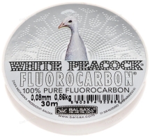 Леска зимняя флюорокарбоновая -40С BALSAX White Peacock Fluo 0,12мм/1,52кг/30м