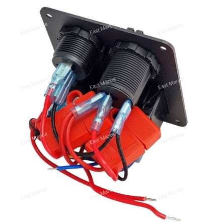 Панель 12V с разъёмом, вольтметром и включателями      SF50803-3H2P2V