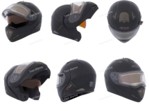 Шлем снегоходный модулярный CKX TRANZ RSV SOLID EDL, черный (L)