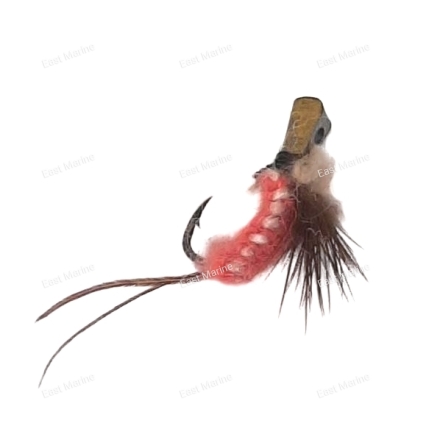 Муха донная SJ-59-12 крючок №12 белый/розовый