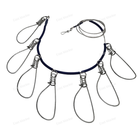 Кукан на металлическом тросе 7 карабинов