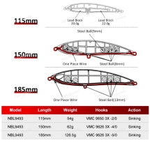 Стикбейт NOEBY 150мм/62гр/Sinking тонущий NBL9493NS130