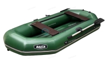 Лодка надувная гребная БАХТА-265НД надувное дно зелёный