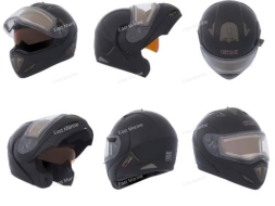 Шлем снегоходный модулярный CKX TRANZ RSV SOLID EDL, черный (3XL)