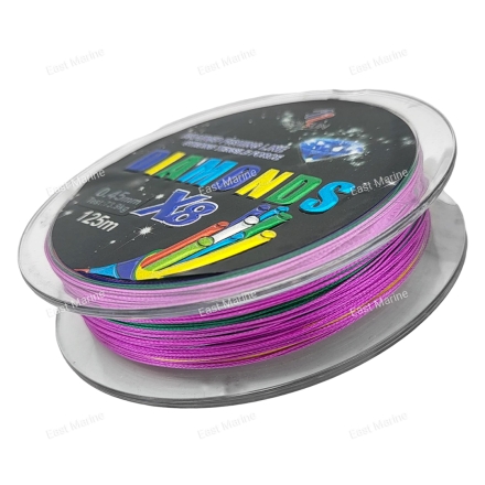 Шнур плетёный DIAMONDS X8 0,50мм/125м/83кг мультиколор (D50) 
