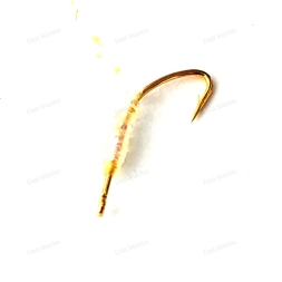 Крючок на корюшку c MobiSkin №3 жёлтый/UV