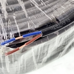 Кабель двужильный 2 х 1 мм² чёрный           SF52028-2X1.0B