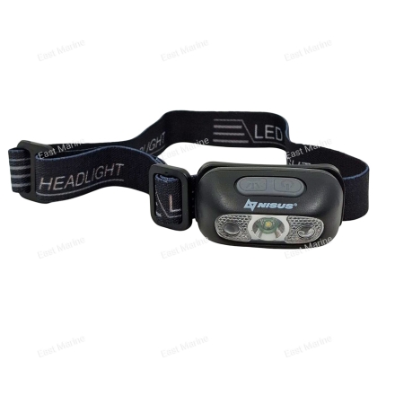 Фонарь налобный сенсорный NISUS 120 LM, IPX4, USB (AN-FN-3056S)